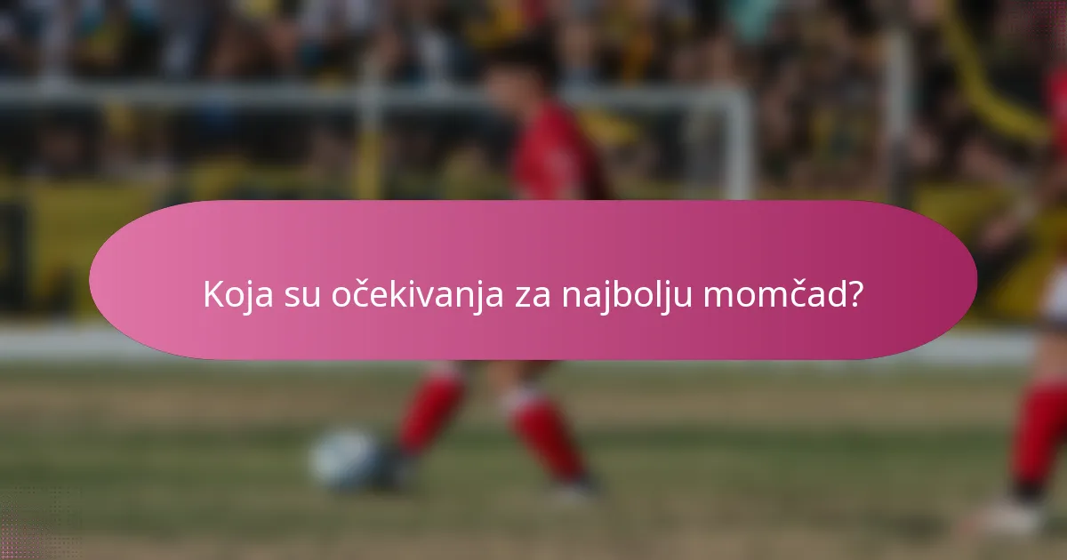 Koja su očekivanja za najbolju momčad?