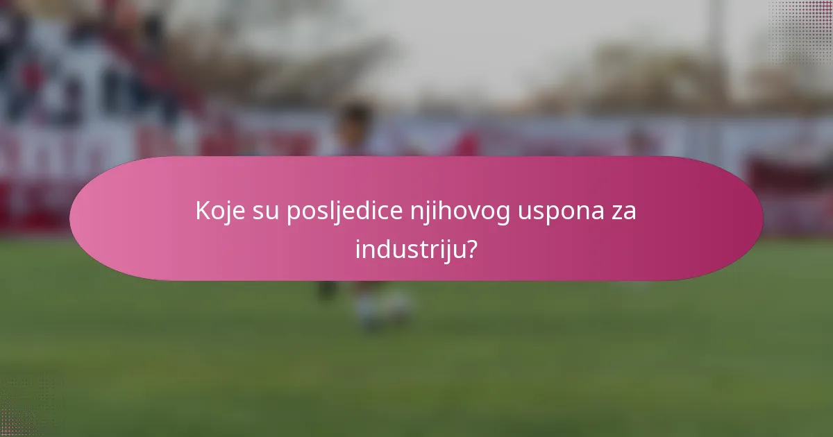 Koje su posljedice njihovog uspona za industriju?